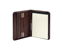 Conférencier Van der Spek 388 A4 zip cuir marron