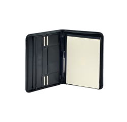 Conférencier Van der Spek 388 A4 zip cuir noir