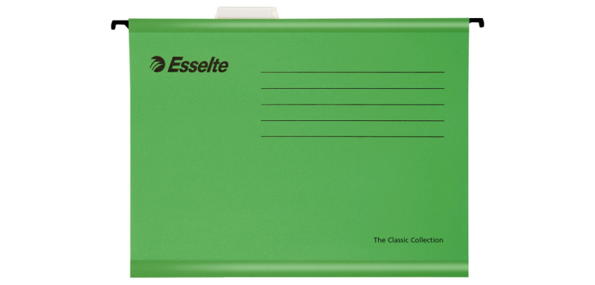 Esselte Classic suspended file folio V-bottom 382x240mm green