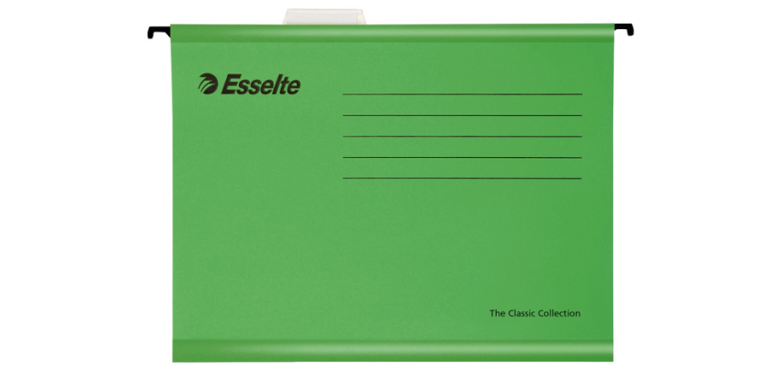 Hangmap Esselte Classic folio V-bodem 382x240mm groen