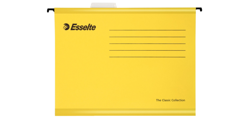 Hangmap Esselte Classic folio V-bodem  382x240mm geel