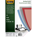 En_tapa de encuadernacion fellowes din a4 pvc 150 micras transparente pack de 100 unidades