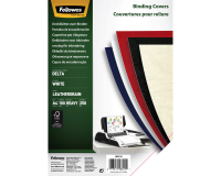Voorblad Fellowes A4 lederlook wit 100 stuks