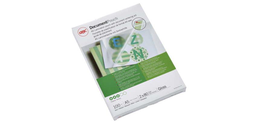 GBC A5 Laminierfolien - 2 x 80 µ - Glänzend - 100 Stück Box