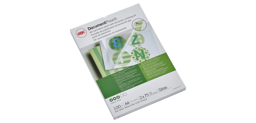 GBC A4 Laminating Pouch 2x75 micron 100 sheets