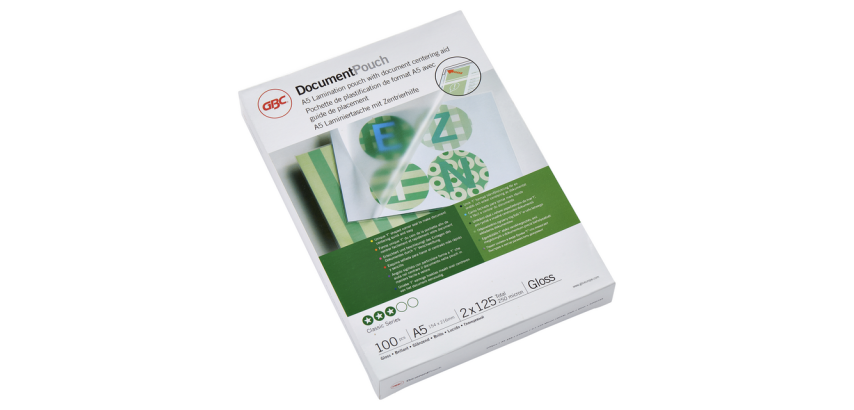 Gbc A5 Laminierfolien - 2 x 125 µ - Glänzend - Verpackung mit 100 Stück