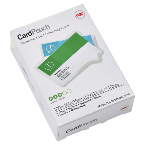Pochette de plastification GBC carte 65x95mm 2x125mic 100 pièces