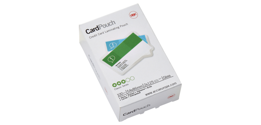 Pochette de plastification GBC carte de crédit 54x86mm 2x125 microns 100 pièces