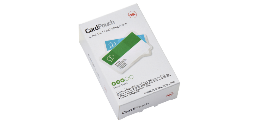 Lamineerhoes GBC creditcard 54x86mm 2x125micron 100 stuks