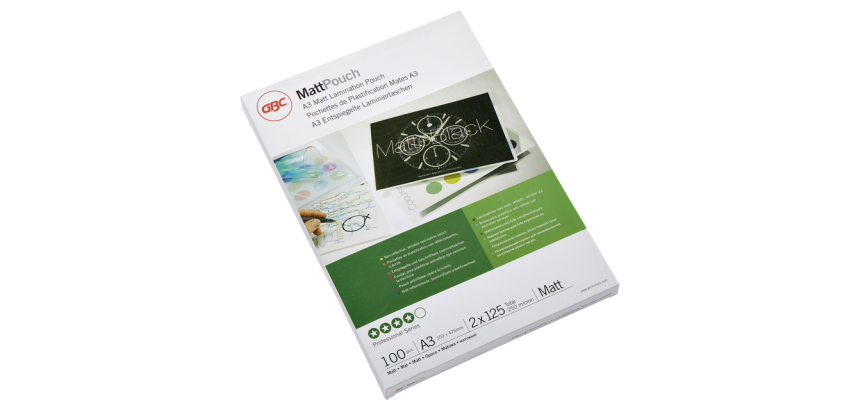 GBC A3 Lamination Pouch 2x125mic Matte 100 Pieces