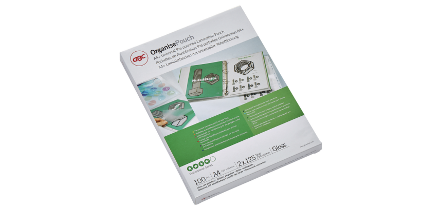 GBC A4 Laminating Pouch + 4 Holes 2x125 Microns 25 Pieces