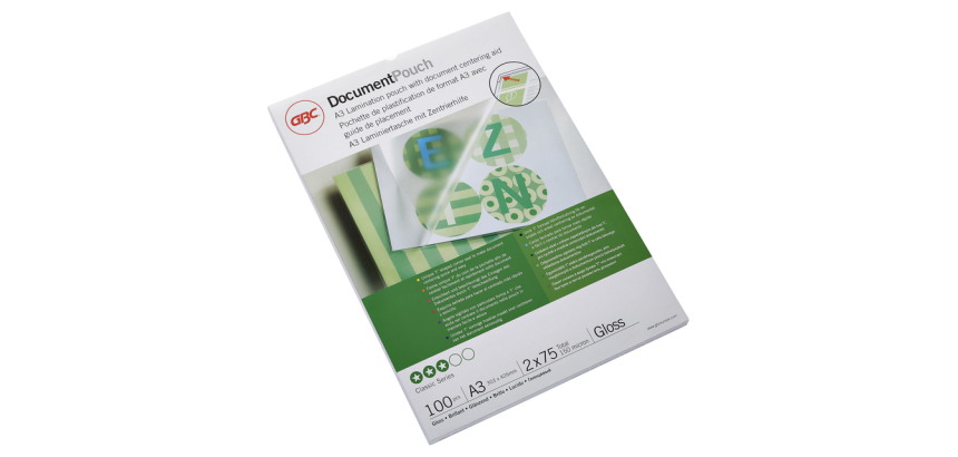 GBC A3 Lamination Pouch 2x75 Micron Glossy 100 Pieces