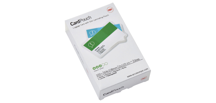 Lamineerhoes GBC 64x108mm 2x125micron kaarthoes 100 stuks