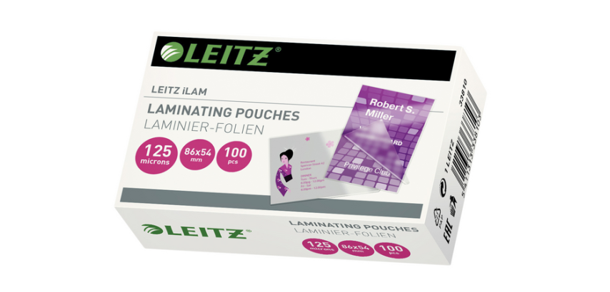 Leitz iLAM Laminating Pouch 54x86mm 2x125 microns EVA 100 pieces