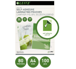 Leitz iLAM A4 Self-Adhesive Lamination Pouches 2x80 Microns EVA 100 Pieces