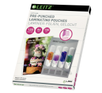 Lamineerhoes Leitz iLAM A4 met perforatieband 2x125micron EVA 100 stuks