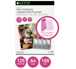 Lamineerhoes Leitz iLAM A4 met perforatieband 2x125micron EVA 100 stuks