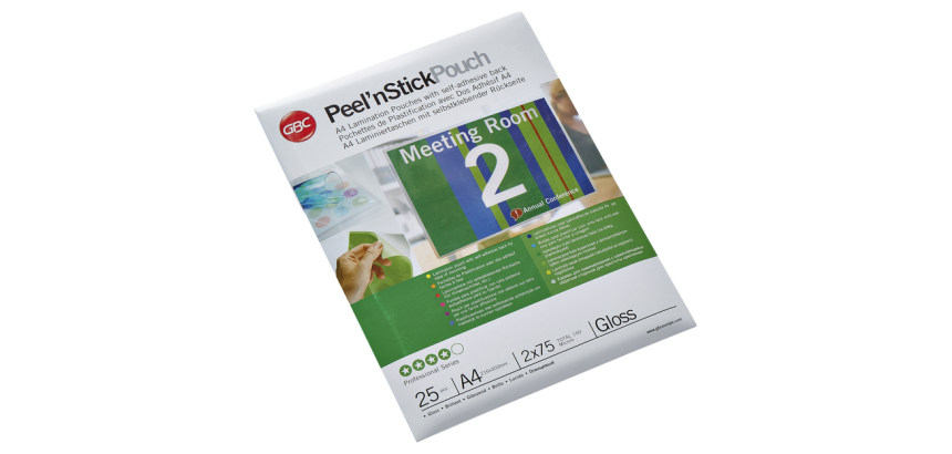 Lamineerhoes GBC A4 zelfklevend 2x75micron 25 stuks