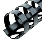 Bindrug GBC 19mm 21rings A4 zwart 100 stuks