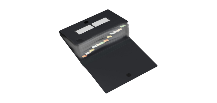 HF2 Sortierer mit 7 schwarzen Fächern