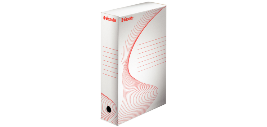 Boîte archives Esselte Boxycolor 80mm 352x250mm blanc