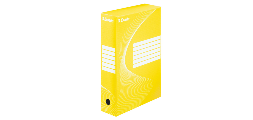 Boîte à archives Esselte Boxycolor 80mm 352x250mm jaune