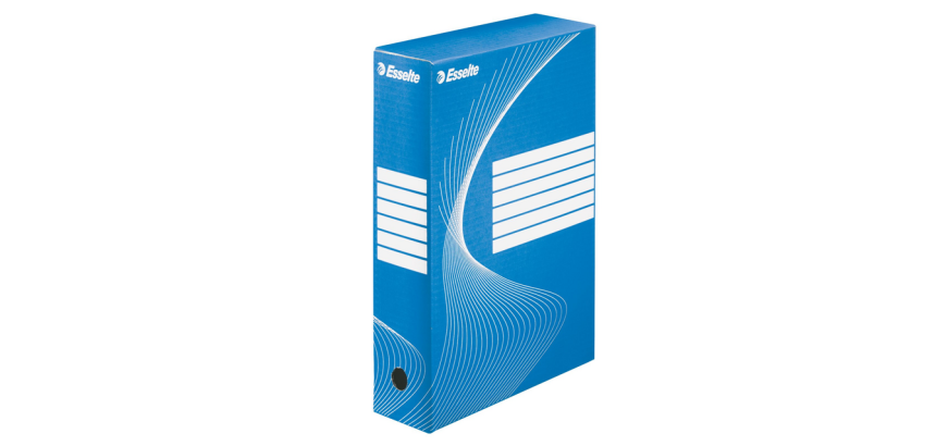 Boîte à archives Esselte Boxycolor 80mm 352x250mm bleu