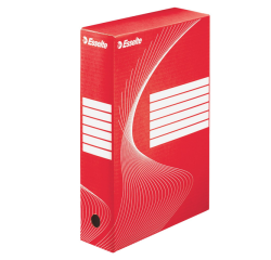 Boîte à archives Esselte Boxycolor 80mm 352x250mm rouge