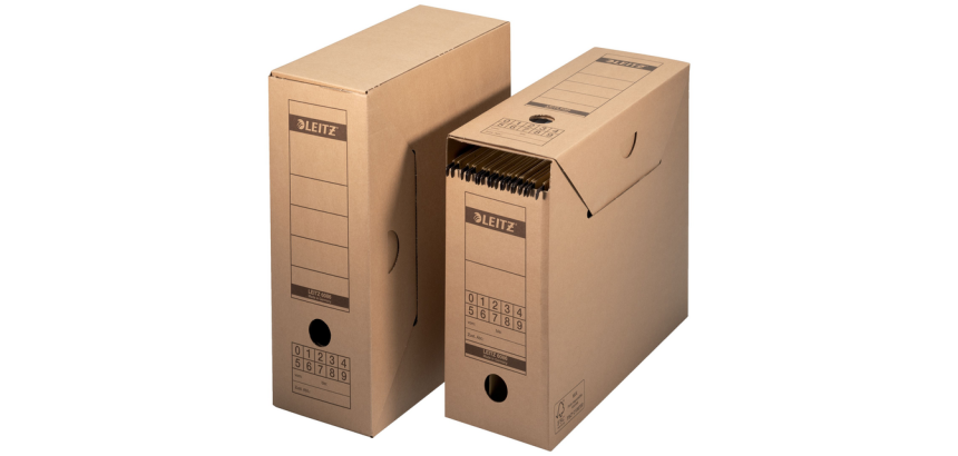 Leitz Premium Archive Box with Flap 120x275x325mm Natural Brown