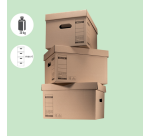 Conteneur archive et de transport Leitz Premium avec couvercle 335x280x440mm brun