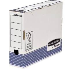Boîte à archives Bankers Box System A4 80mm blanc-bleu