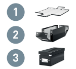 Boîte DVD Leitz Click & Store WOW carton recyclé 206x147x352mm noir