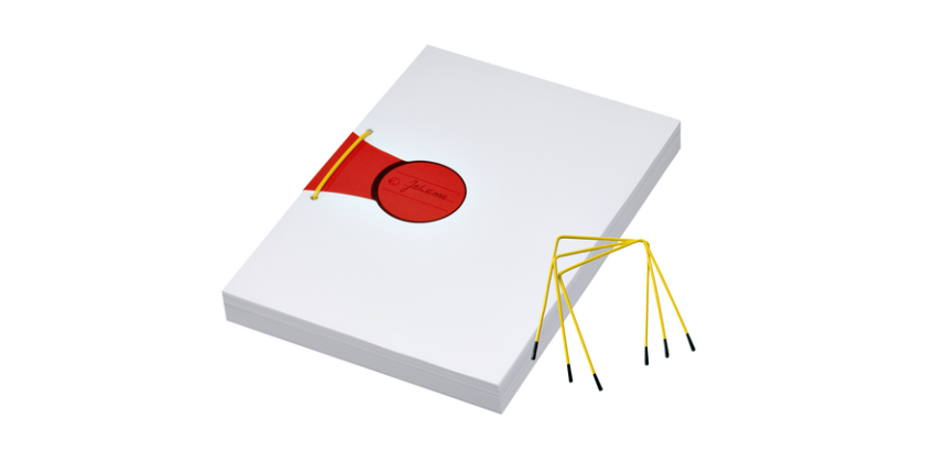 Relieur d'archives JalemaClip Pli-Fix jaune - sachet de 10