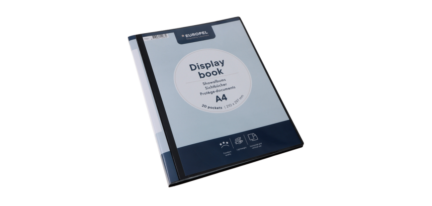 Europel Frontview Presentation Folder A4 20 Sleeves Anthracite