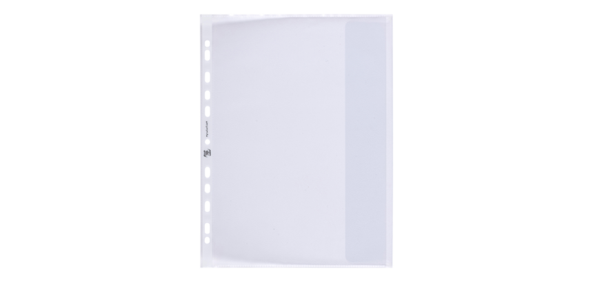 Pochette Oxford 71443 11 perforations PP 0.09mm grainée à rabat 10 pièces