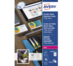 Carte de visite Avery C3026-25 2-faces 270g 250 pièces