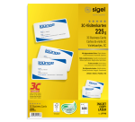 Sigel business cards 85x55mm plain 225g rounded corners white 100 pieces