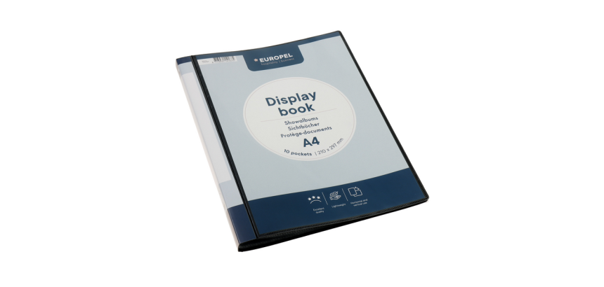 Chemise de présentation Europel Frontview A4 10 pochettes anthracite