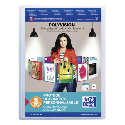 Showalbum Oxford Polyvision A4 20-tassen PP transparant