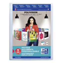 Chemise de présentation Oxford Polyvision 40-pochettes transparent