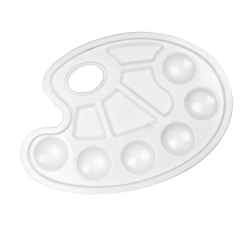 Palette peinture Collall plastique avec 10 godets blanc