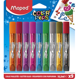 Colle pailletée Maped Color'Peps set 9 couleurs