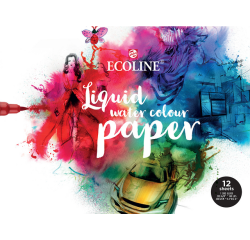 Papier aquarelle Talens Ecoline 12 feuilles 290g blanc 240x320mm