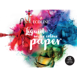 Papier aquarelle Talens Ecoline 12 feuilles 290g blanc 240x320mm