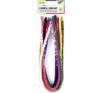 Fil chenille Folia 50cm diamètre 8mm 10 pièces assorti