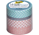 Geometric Washi Adhesive Tape Folia 3x 15mmx10m 1x 5mmx10m
