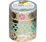 Ruban adhésif Washi Folia Hotfoil or 3x 15mmx5m 1x 10mmx5m 3 designs