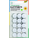 Klittenband Folia rond 2cm 15 stuks zwart 15 stuks wit