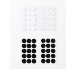 Pastille auto-agrippante Folia 2cm 15x blanc 15x noir