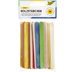 Bâtonnet en bois Folia assorti 50 pièces